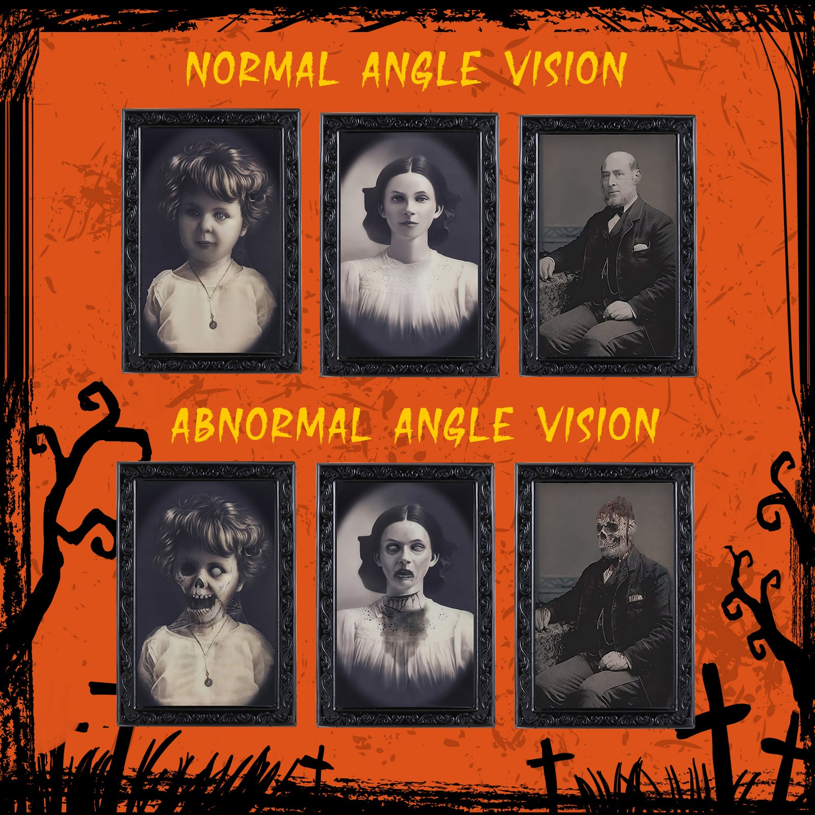 3D Halloween Face Changing Frames