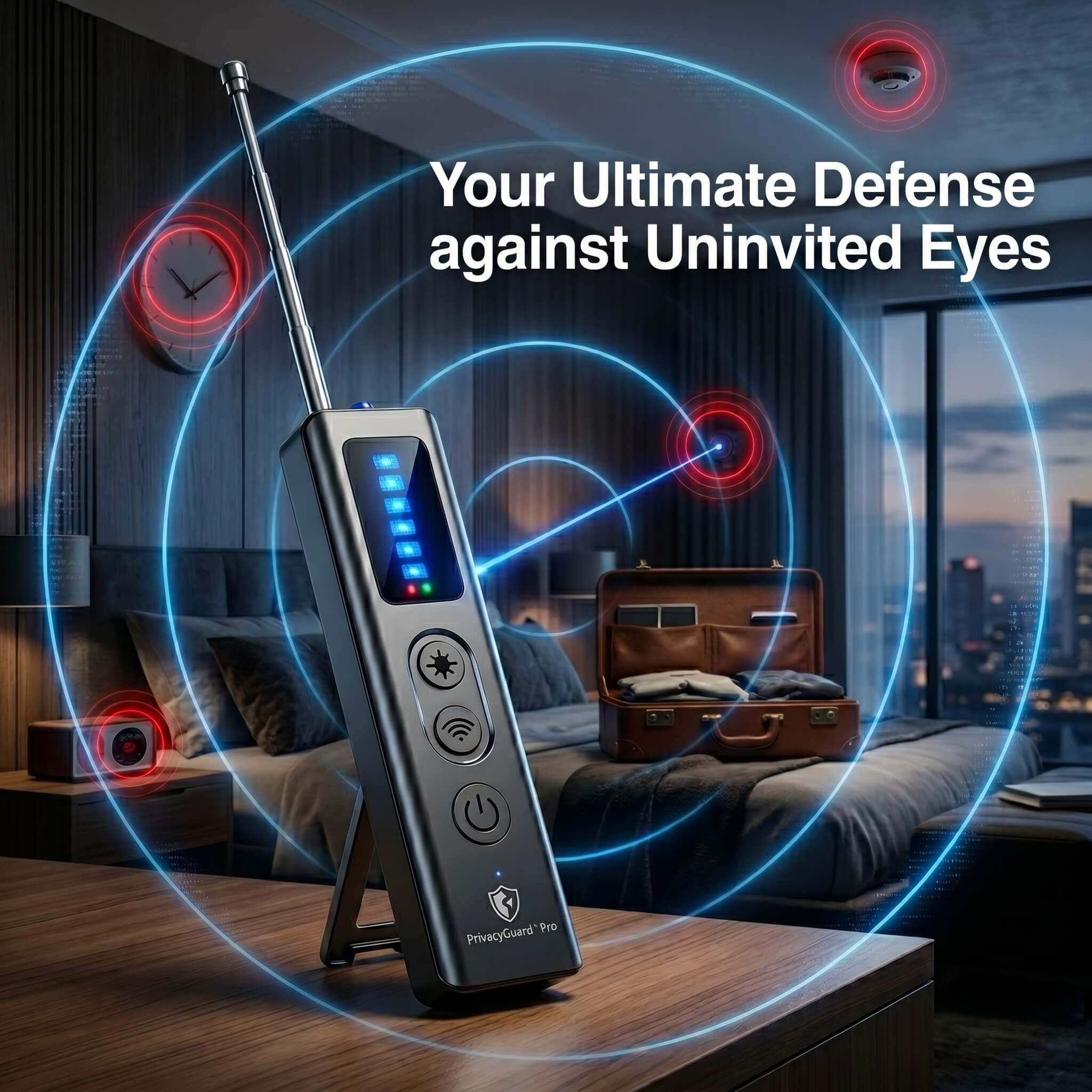 PrivacyGuard™ Pro Hidden Camera & GPS Detector