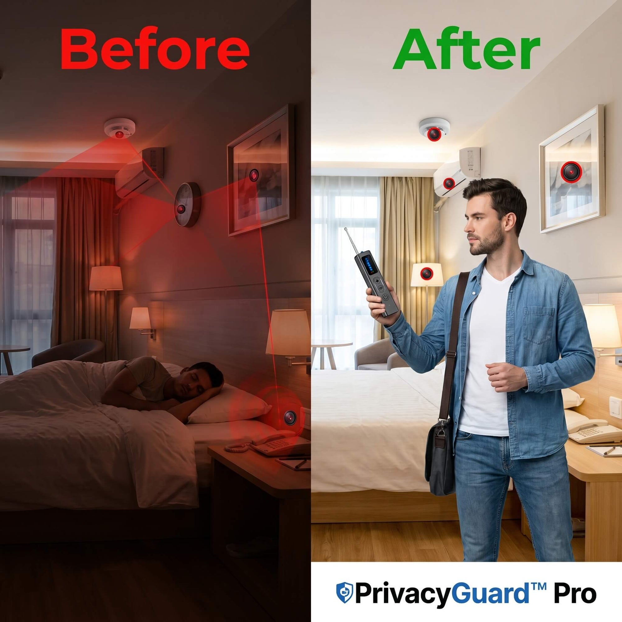 PrivacyGuard™ Pro Hidden Camera & GPS Detector