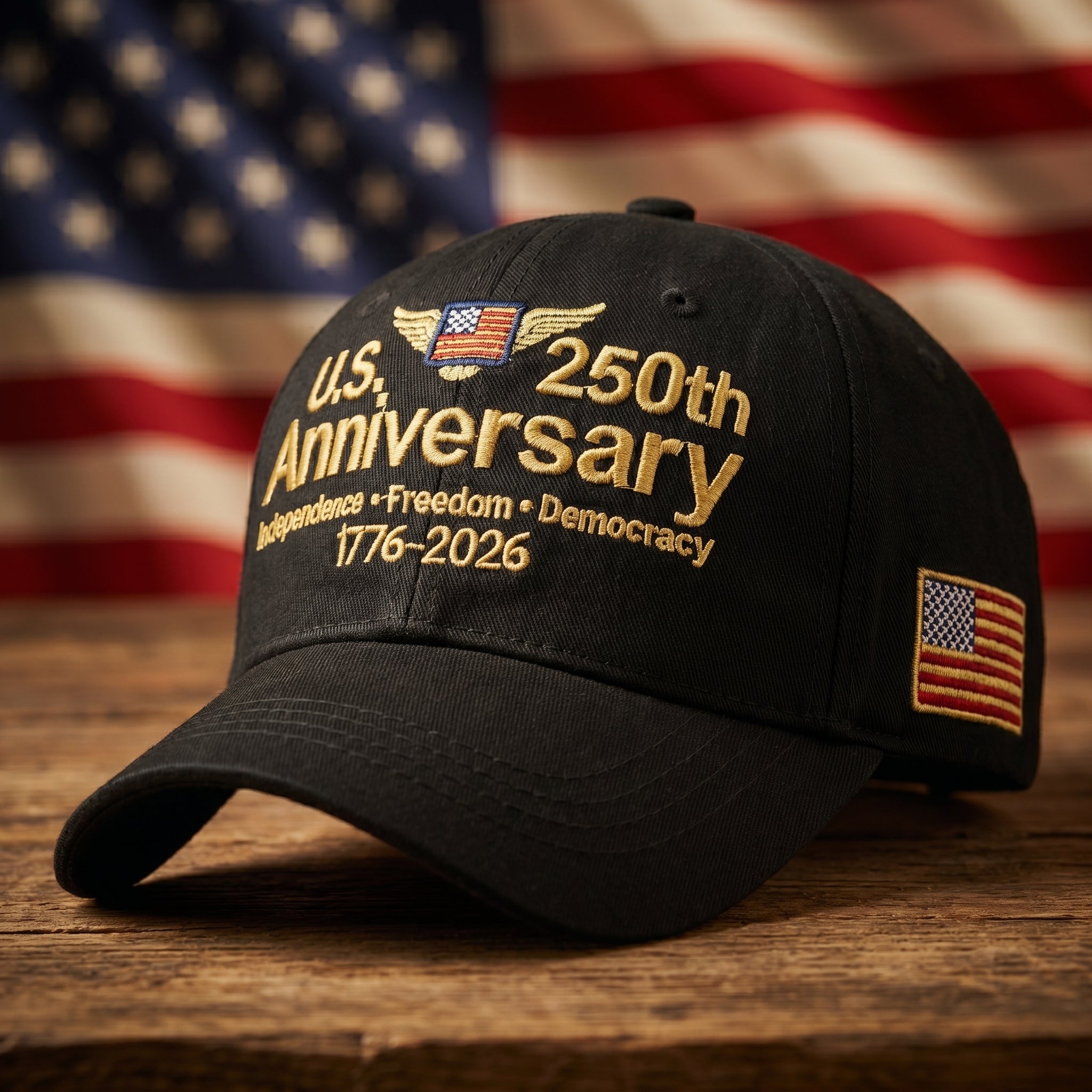 250th Anniversary Embroidered Retro Washed Hat