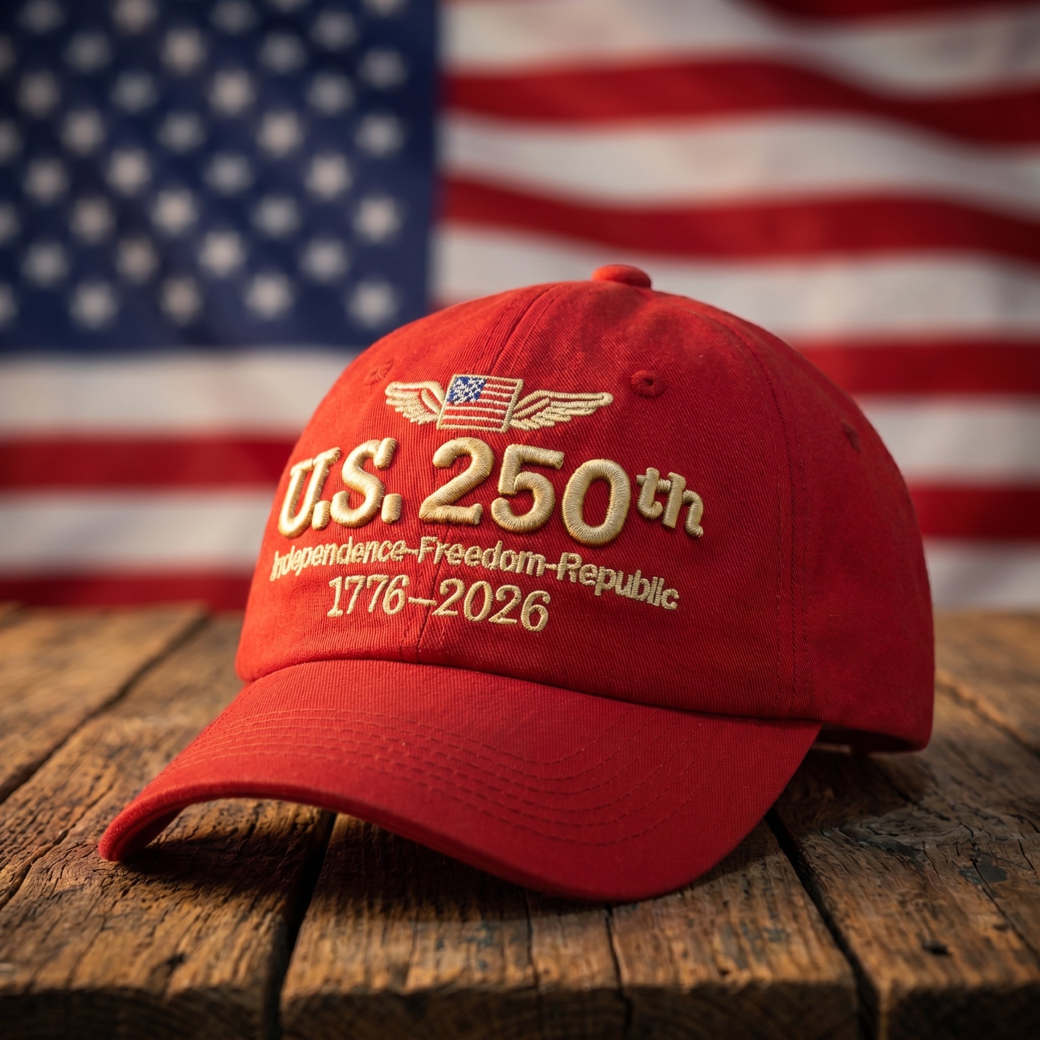 250th Anniversary Embroidered Retro Washed Hat