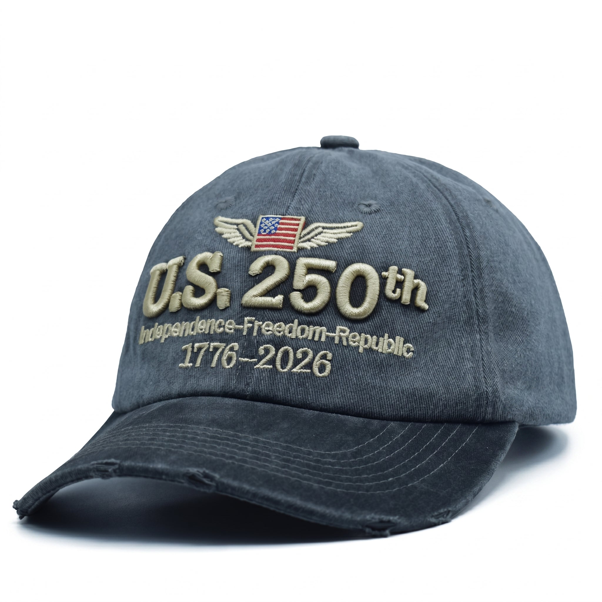 250th Anniversary Embroidered Retro Washed Hat