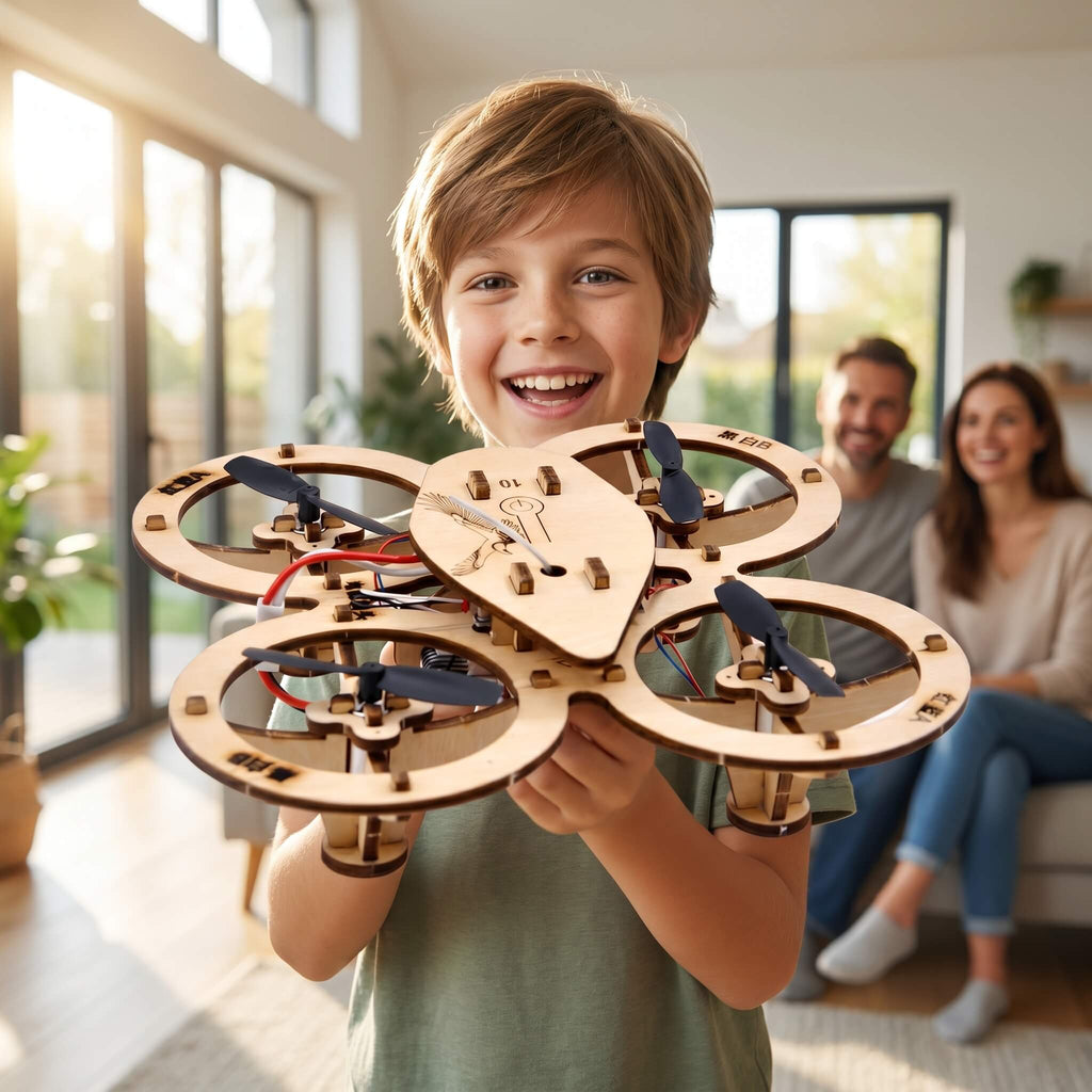 AeroCraft™ Wooden DIY Quadcopter Drone