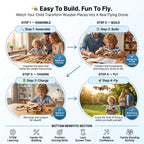 AeroCraft™ Wooden DIY Quadcopter Drone
