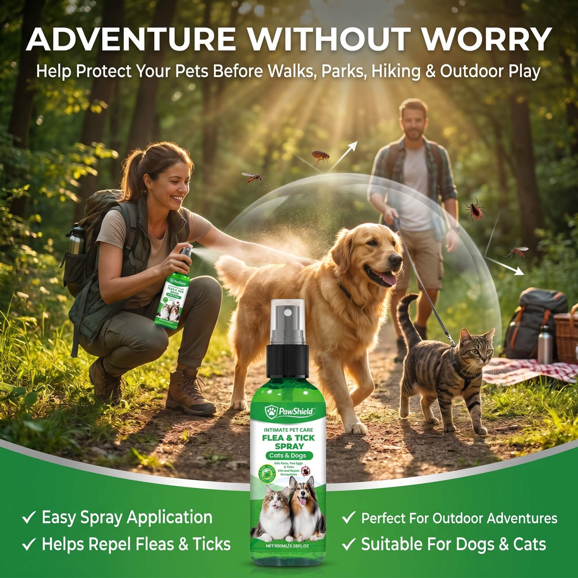 PawShield™ Natural Flea & Tick Defense Spray