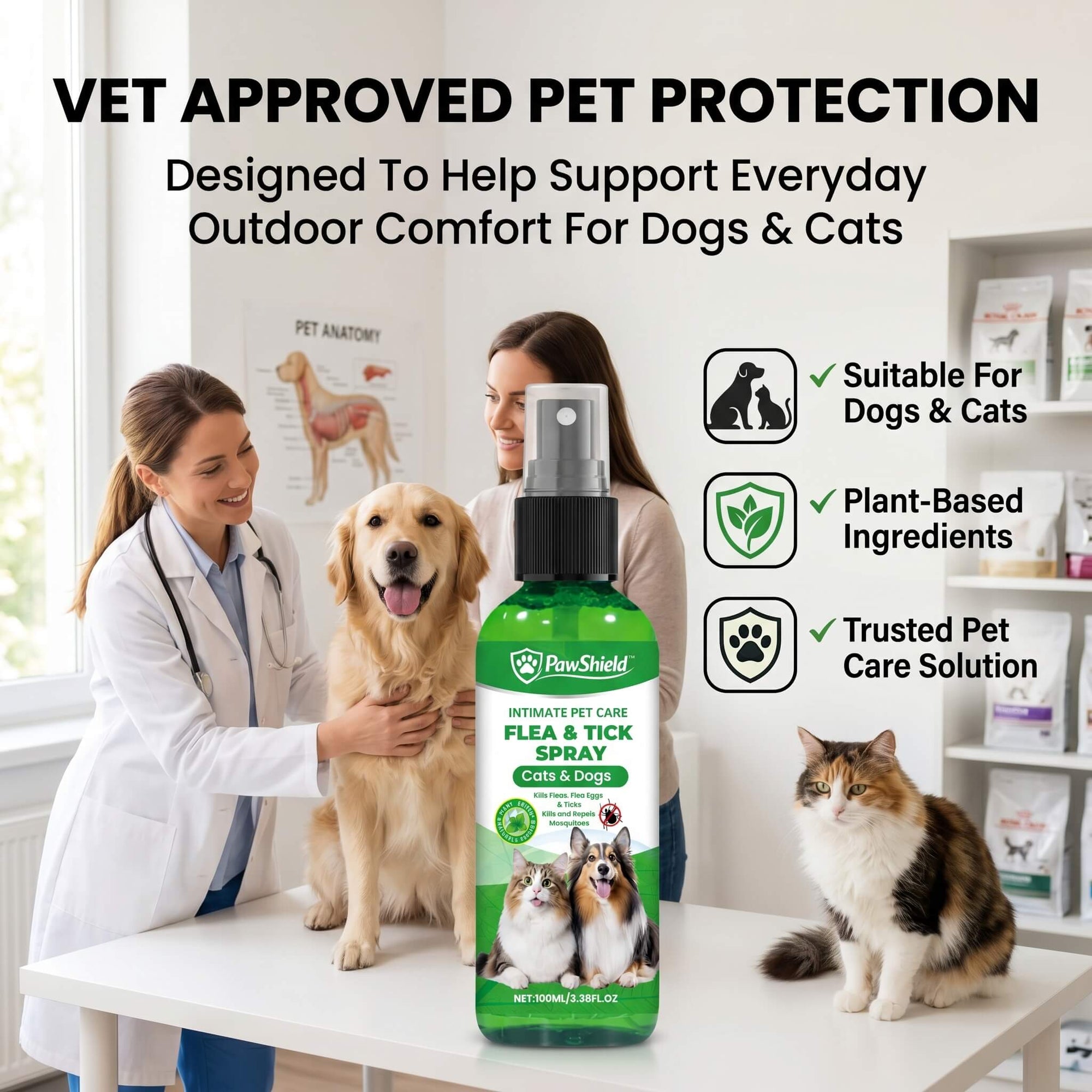 PawShield™ Natural Flea & Tick Defense Spray