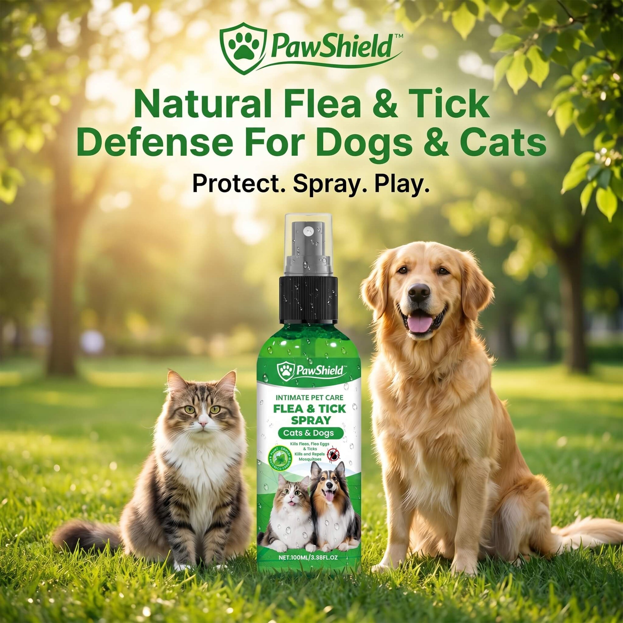 PawShield™ Natural Flea & Tick Defense Spray