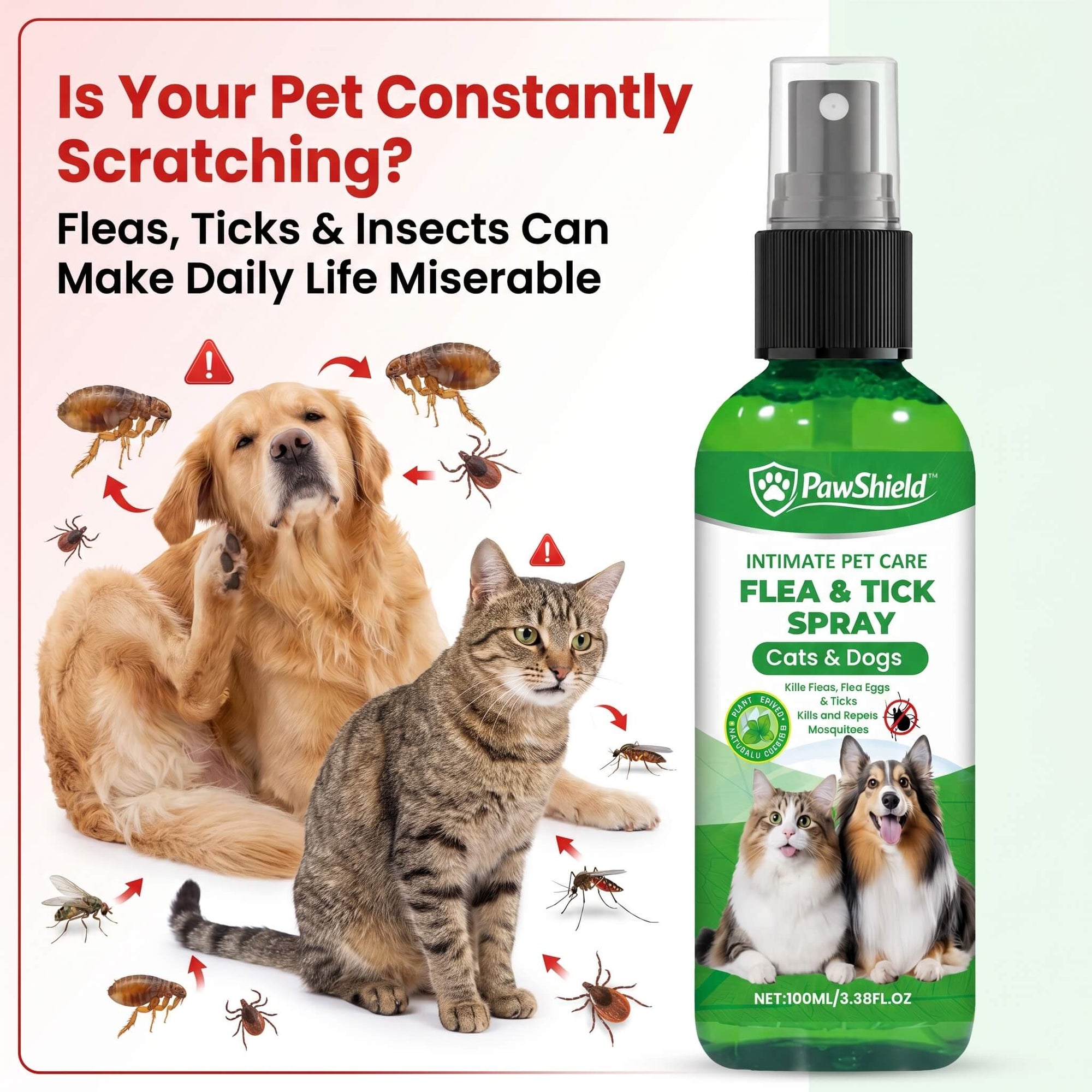 PawShield™ Natural Flea & Tick Defense Spray