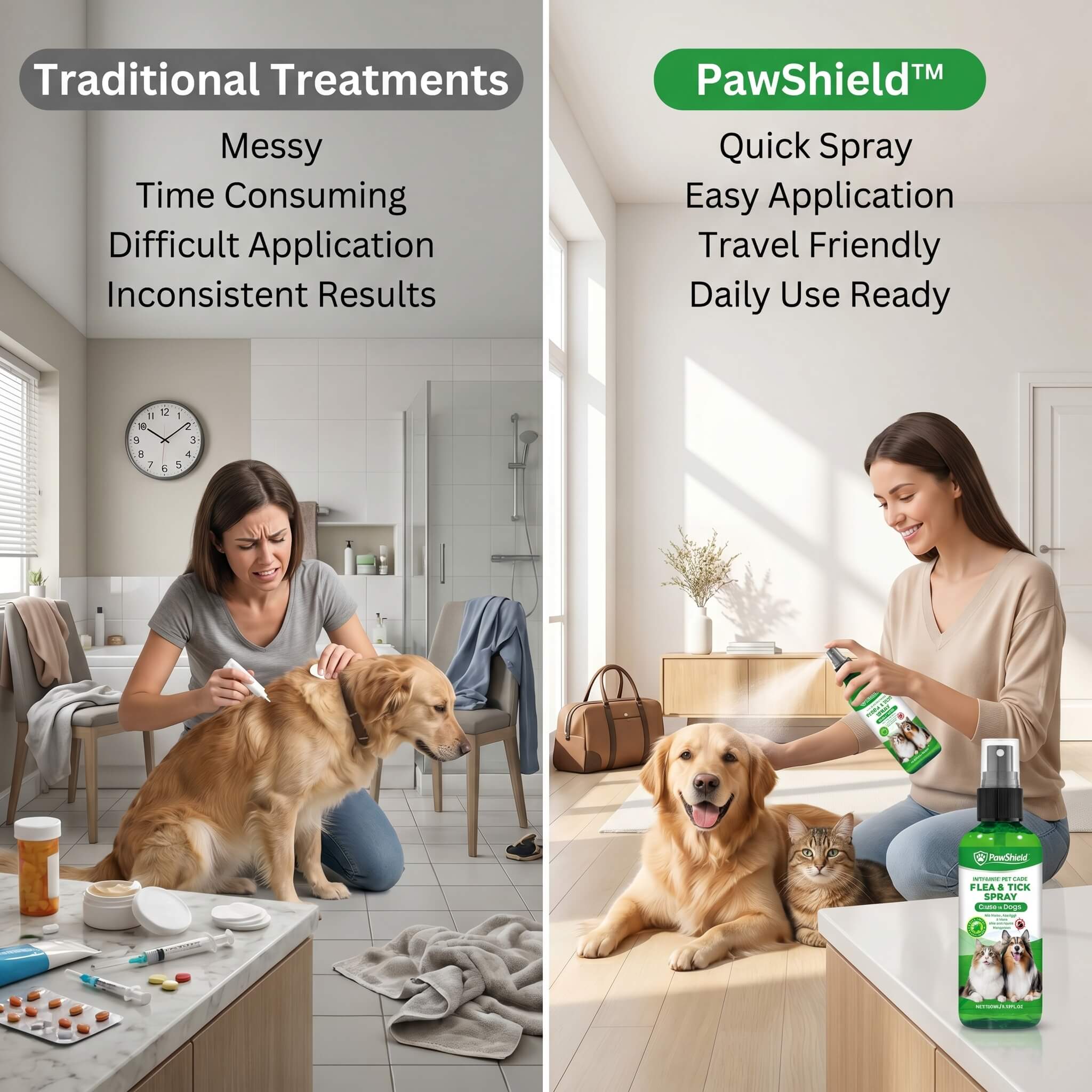 PawShield™ Natural Flea & Tick Defense Spray