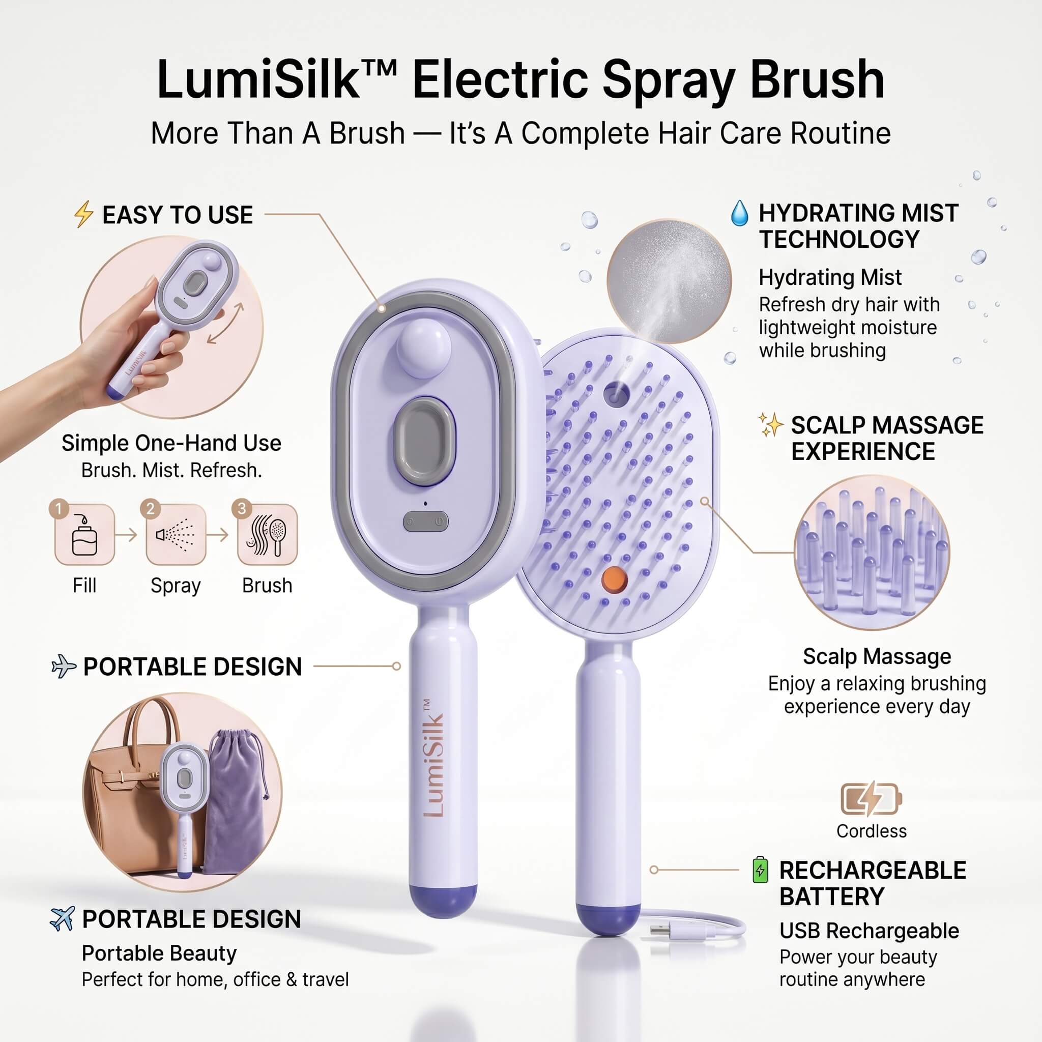 LumiSilk™ Electric Spray Brush
