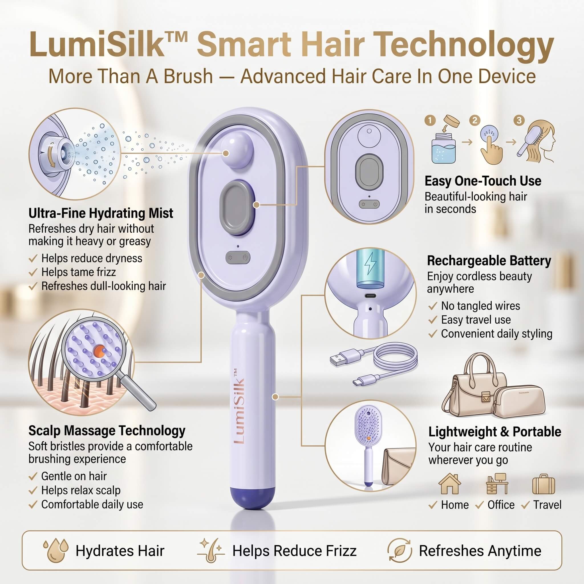 LumiSilk™ Electric Spray Brush