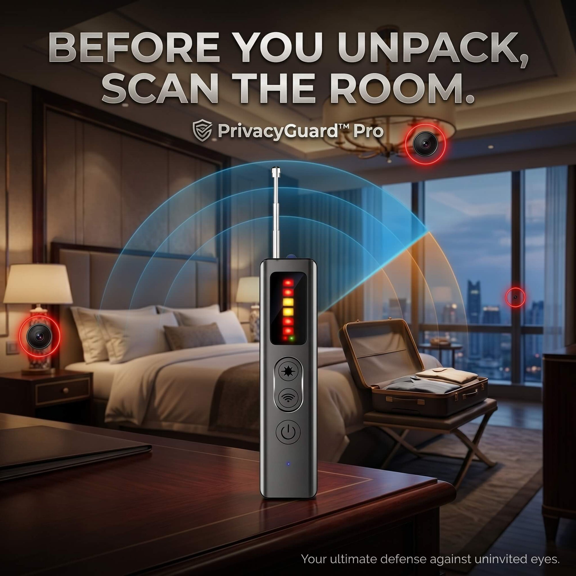 PrivacyGuard™ Pro Hidden Camera & GPS Detector